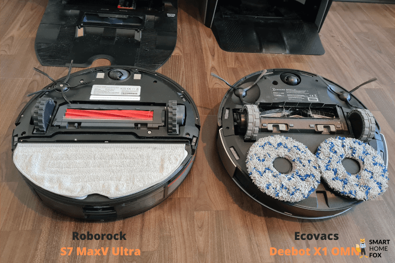 Вы можете увидеть Ecovacs Deebot X1 OMNI и Roborock S7 MaxV Ultra снизу.